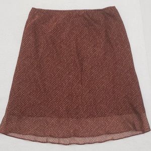 New York & Company Womens Copper/Brown Skirt - Size: L